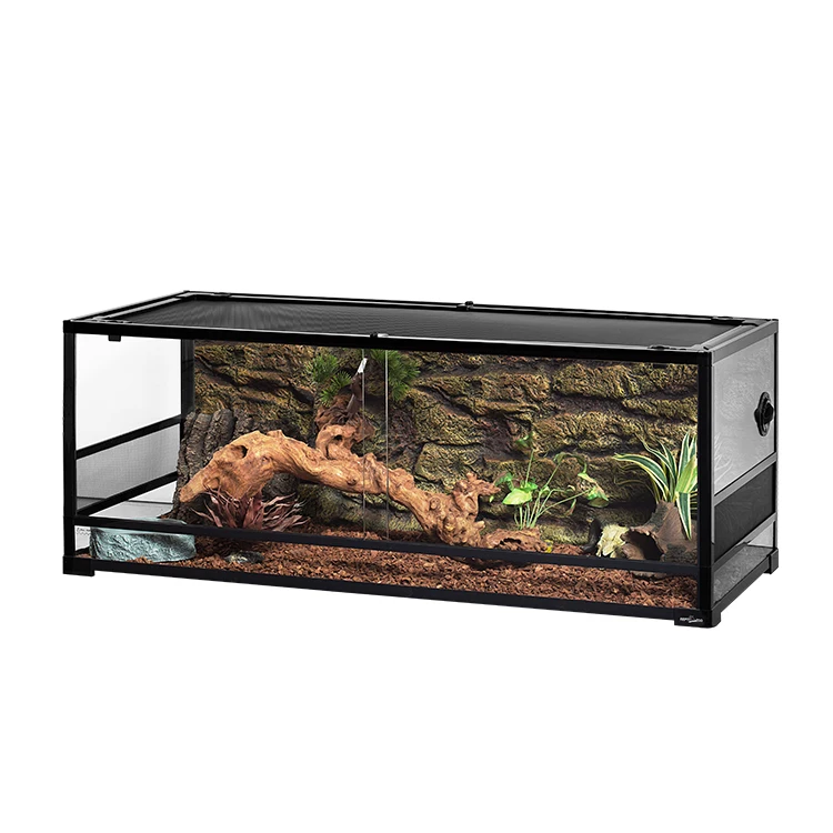 China Manufacturers Reptile Enclosures Chameleon Cage Gallon Tempered Glass Reptile Large Terrarium Tank With Best Price