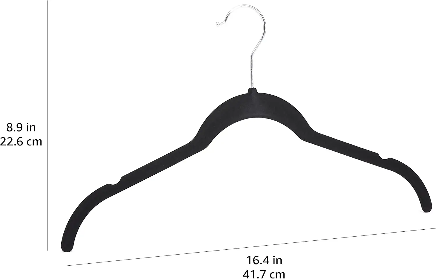 Velvet Slim Non Slip Shirt Clothes Hangers W/Tie Bar Luxury Black Velvet Custom Hangers