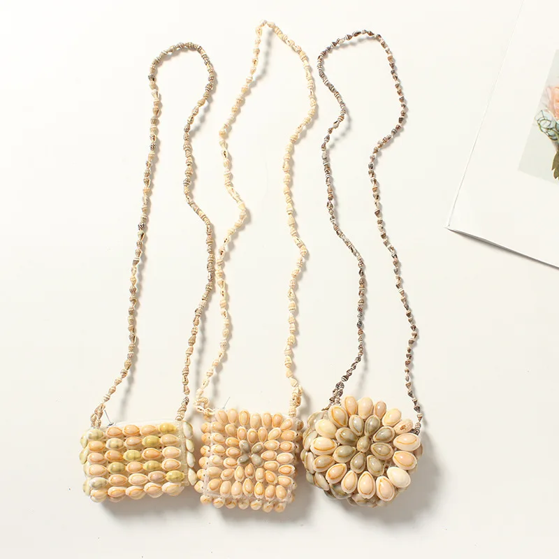 2024 New Conch Shell Crafts Coin Purse Girl Cross-body Bag Tourist Scenic Spot Souvenir Small Gift Shoulder Bag