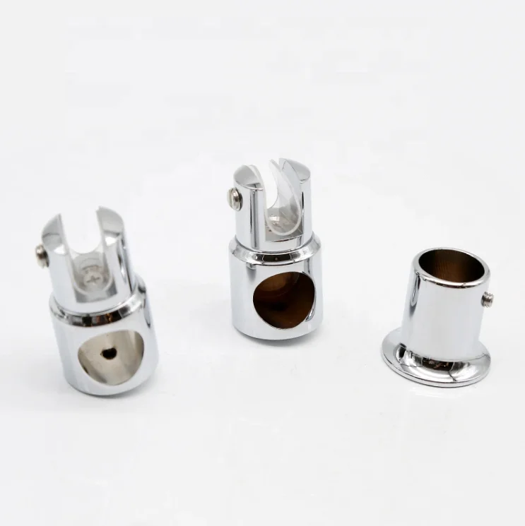 Solid 304 Stainless Steel Closet Wardrobe Rail Pole Brackets Flanges Sockets End Support Holder, Shower Curtain Rail Pole Rod Ho