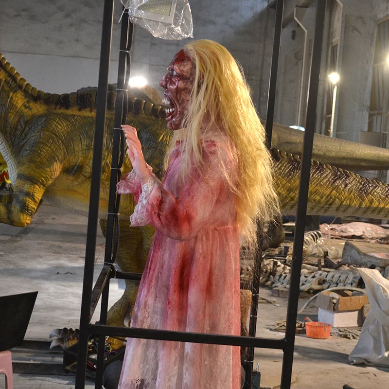 Dinosky Blonde Zombie Direct Sale Horrifying Pneumatic Demon Model for Horror House DINOSKY