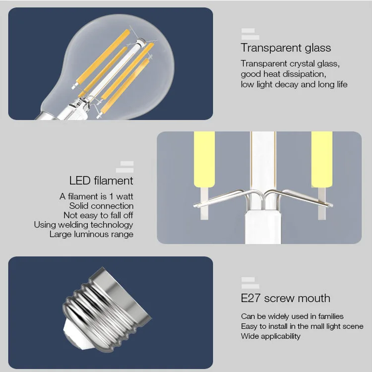 Manufacturer Warm White e27 c35 Wife frosted Led Filament Bulb Christmas Light Bulbs Tuya with BSCI CE