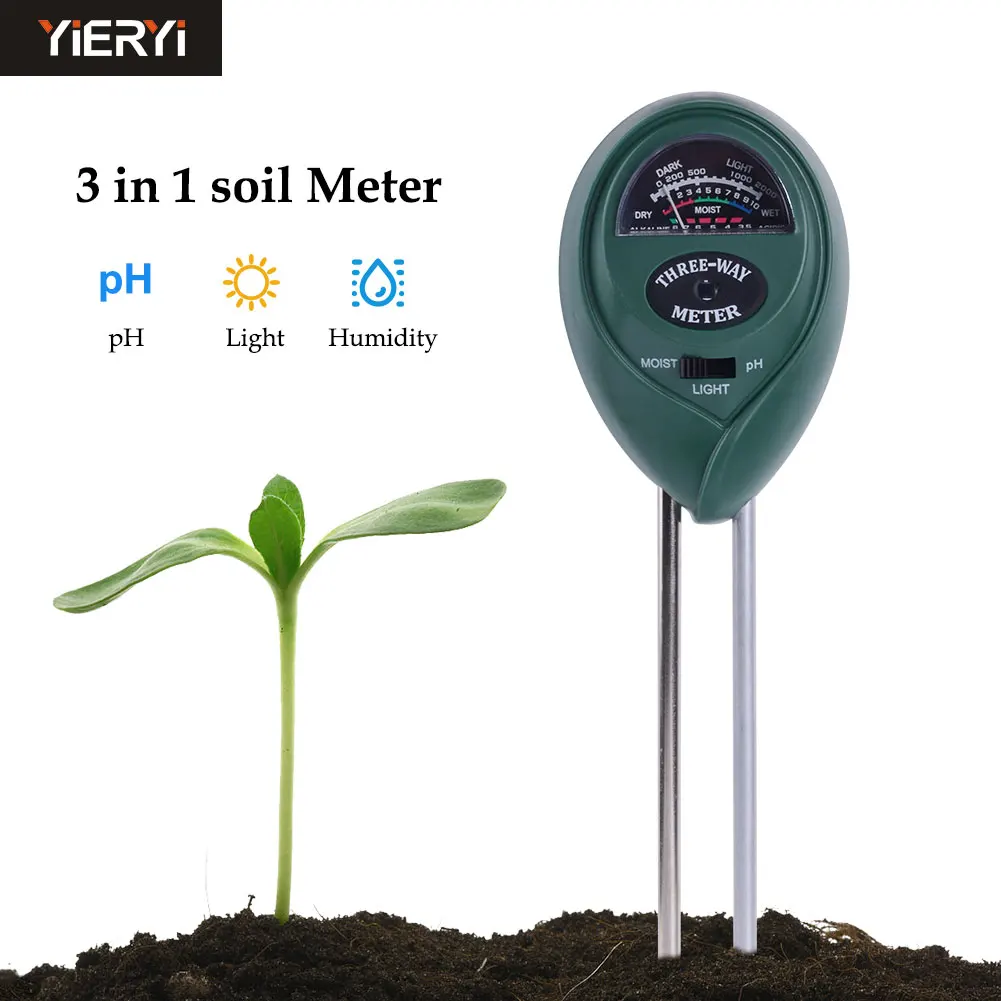 Soil PH Meter Water Moisture light Tester Digital Analyzer Test Detector for Garden Plant Flower Hydroponic Garden Tool PH Meter