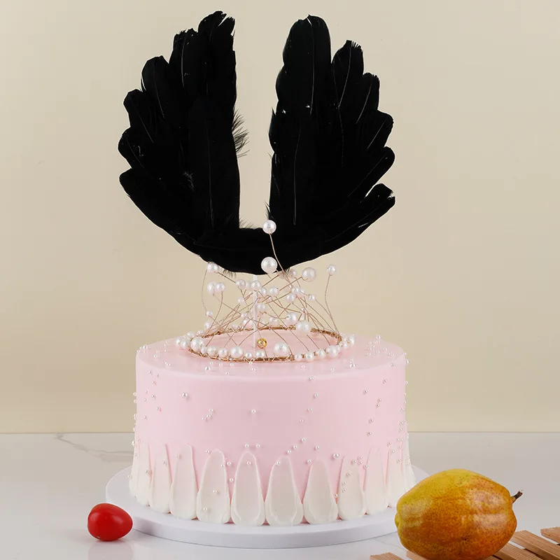 Girls Angel Feather Wings For Cake Decoration Topper