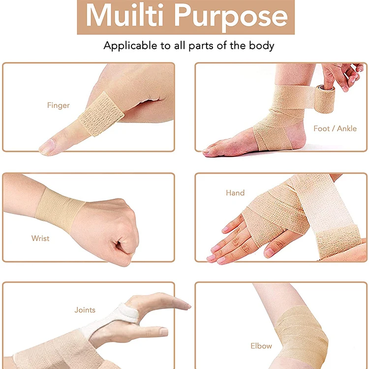 Band Aid Medical Consumables Medical Plaster First Aid Compress Bandage Adhesive Cohesive Elastic Tape Crepe Bandage