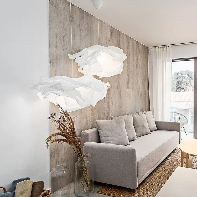 Nordic northern europe style decoration Krusning white  cloud paper lampshade ceiling lamp for restaurant,bedroom,hotel,home