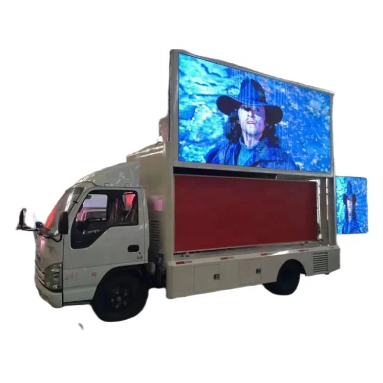 ISUZU Mobile Digital Panel Van Truck 4x2 Led Screen Advertising Display Truck For Sale