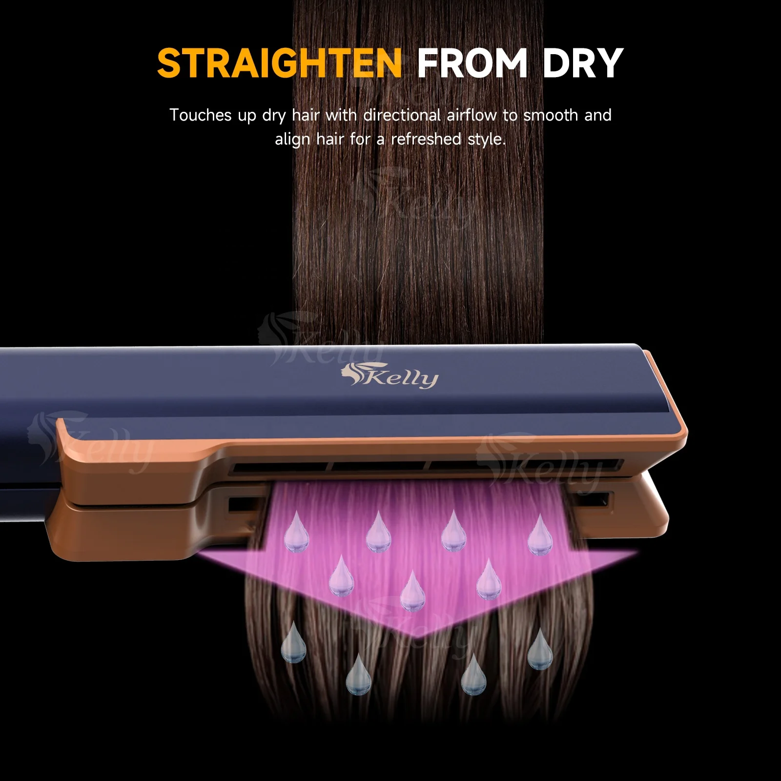 Airstrait  Air hair Straightener  Duet Style 2-in-1  Hot Air Styler high speed BLDC motor hair dryer  secador de pelo