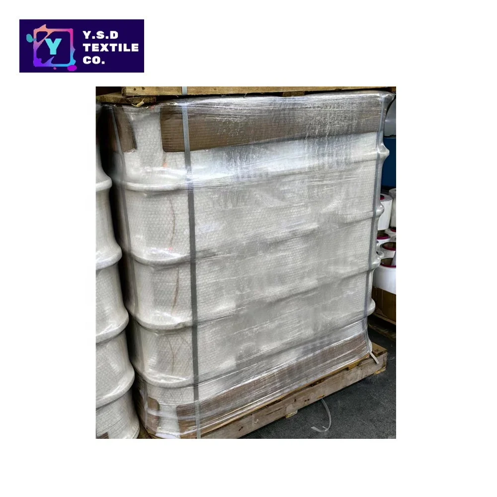 Top AA grade factory sales FDY 100 polyester mother yarn manufacturers filament yarn 240/12 semi dull raw white