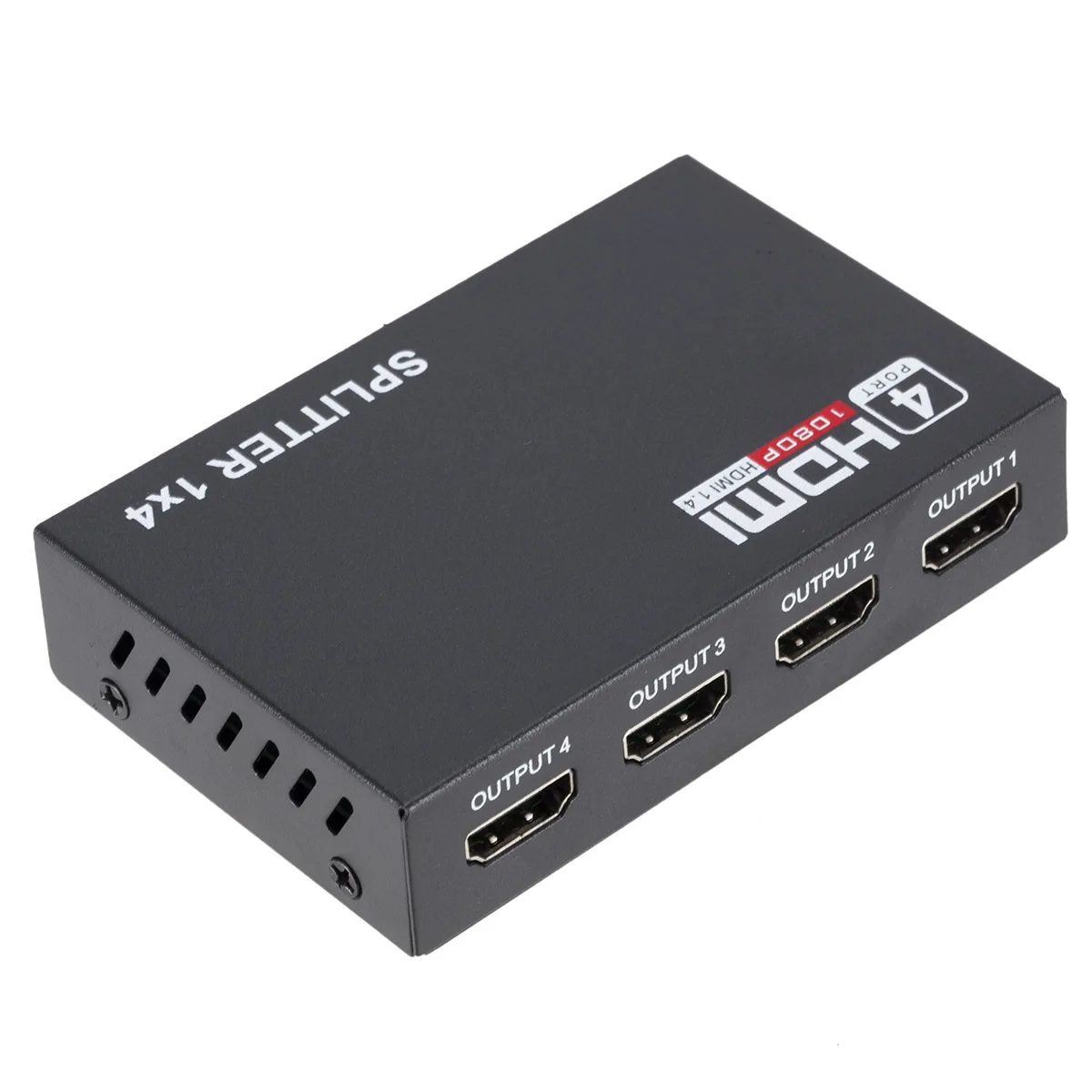 Factory OEM 1080p hdmi splitter 1 in 4 out hdmi splitter 1x4 hdmi splitter audio video extender with AC adapter