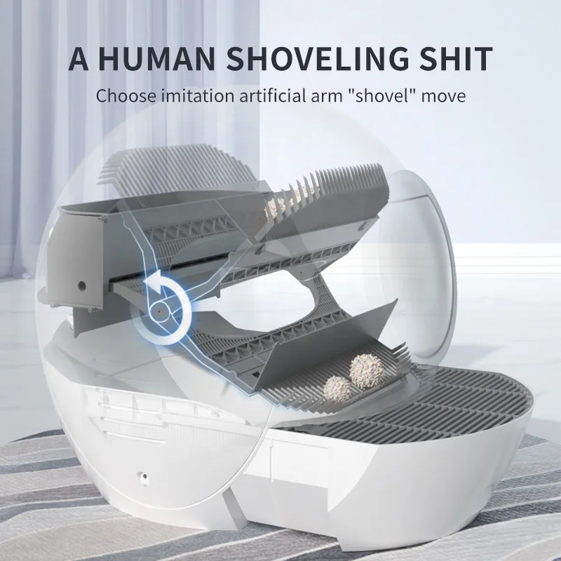 Автоматический ящик для кошачьего туалета с бесплатным приложением, умный самоочищающийся ящик для мусора