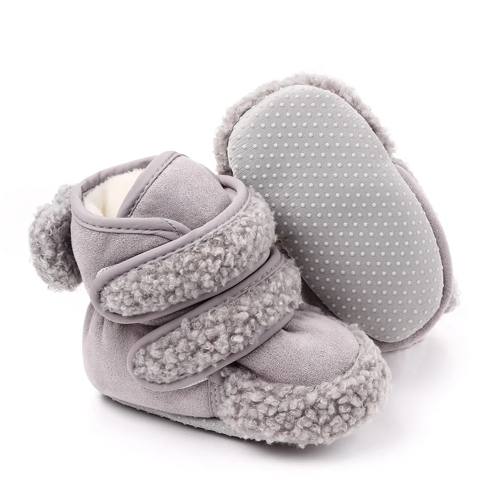 Hook&loop warm baby toddler winter boots for boys and girls