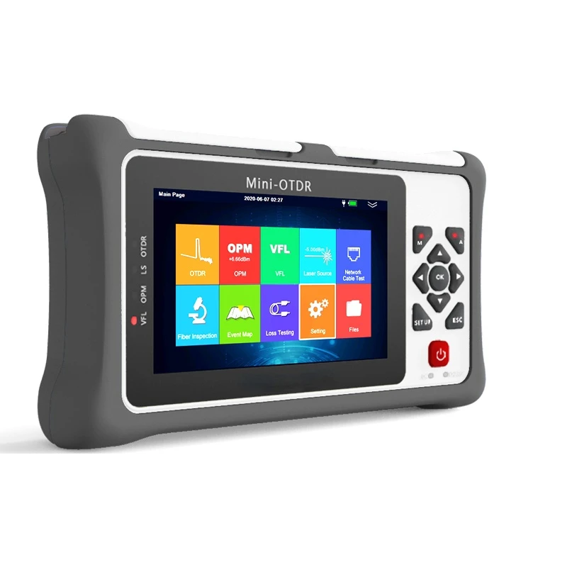 Pro Mini OTDR Reflectometer For GPON EPON Live In-service Testing With OPM OLS VFL Touch Screen Fiber OpticF