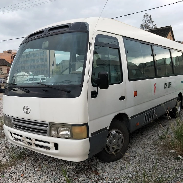  Бывший в употреблении по низкой цене японский бренд Toyota coaster bus годы от 17 до 45 мест общественный автобус Китае для