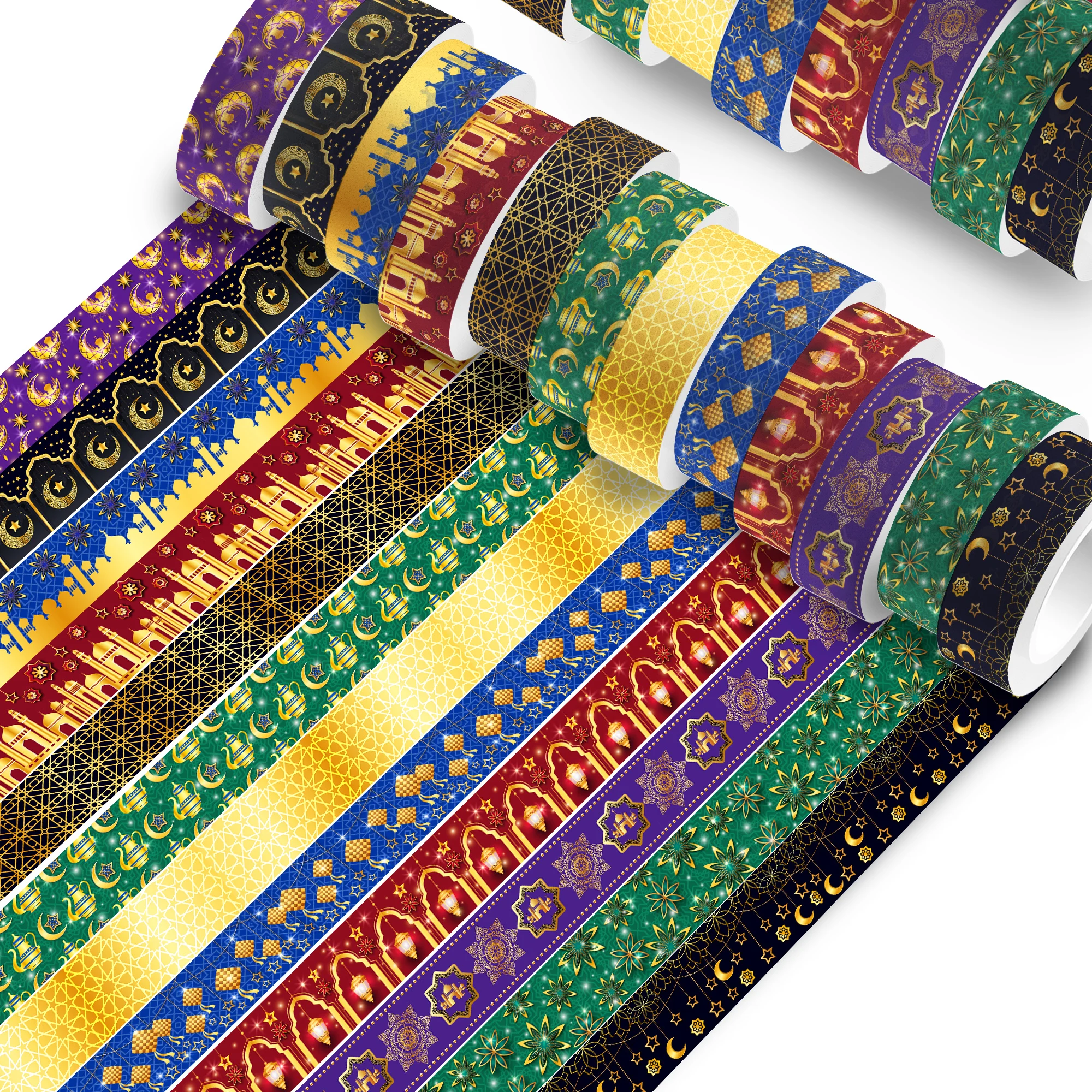 Ramadan Eid Masking Tape Red Congrats Decorative Paper Sticker Washi Tape for Bullet Scrapbook Gift Wrapping DIY Craft