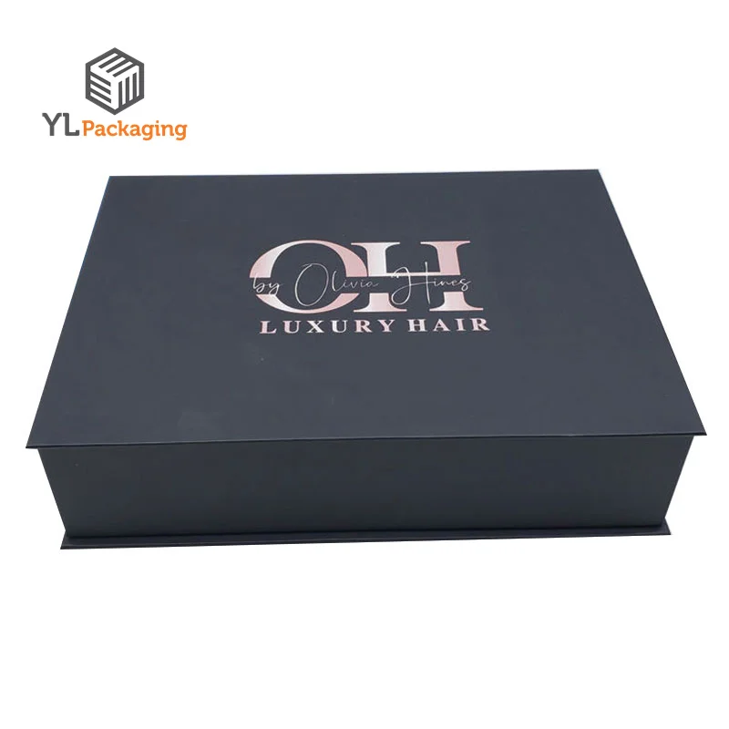 wholesale luxury hair  extension packaging boxes custom logo