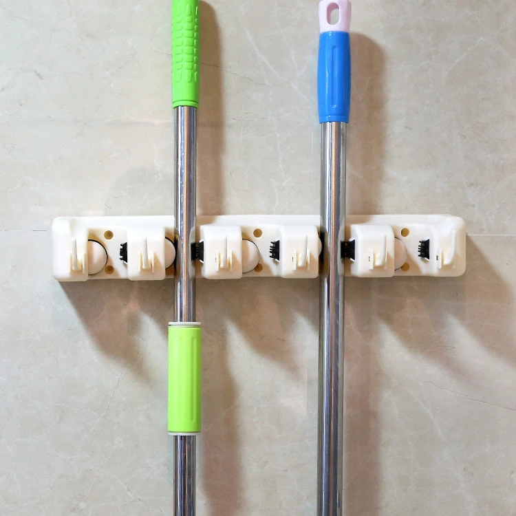 5 slots 6 hooks mop and broom holders