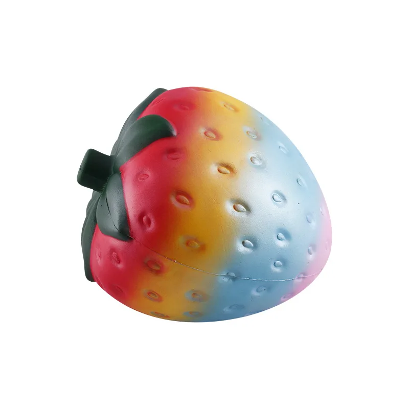 Squishies Jumbo Радужная клубника кавайные мягкие сжимаемые медленно восстанавливающие форму игрушки для снятия стресса