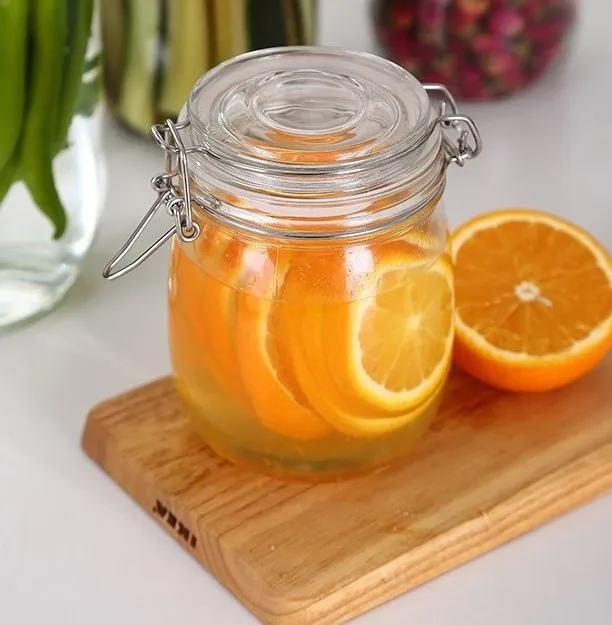 Glass storage jar 500ml 750ml 1000ml 1500ml 2000ml 3000ml storage bottles jars  glass jar with lids