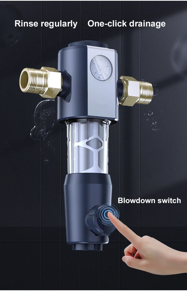 Home Kitchen Ultrafiltration Activated Carbon Water Purifier Front Scale Resistance Declorination Prefilter for Well Water