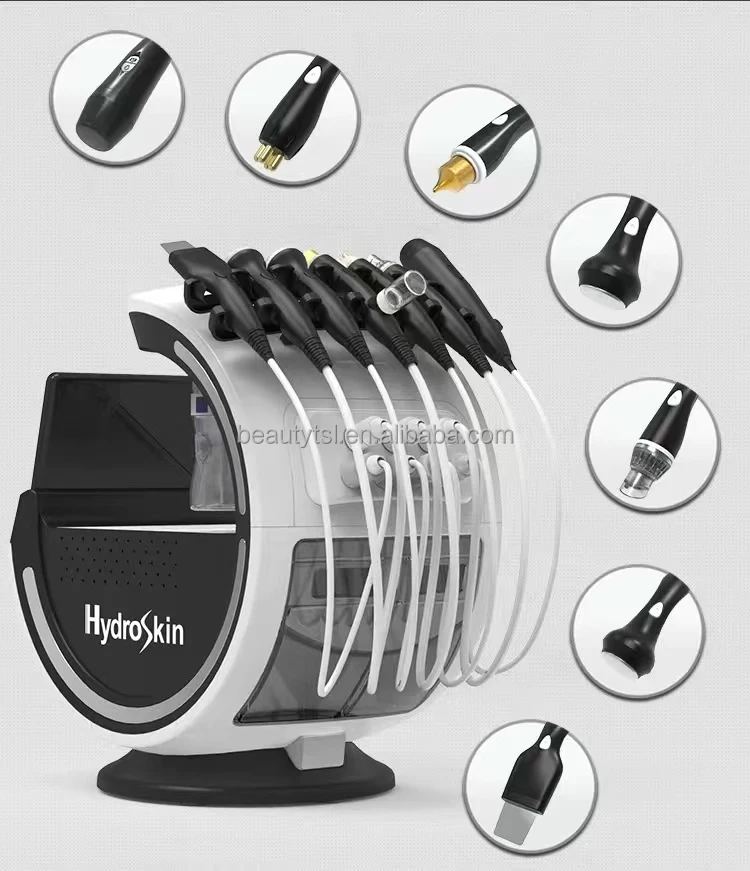 SPA10K Hydroskin Black Ice Blue Ultrasonic RF Skin Whitening Skin Detection Analyzer Deep Cleaning Hydro Bubble Facial Beauty Machine 12.jpg