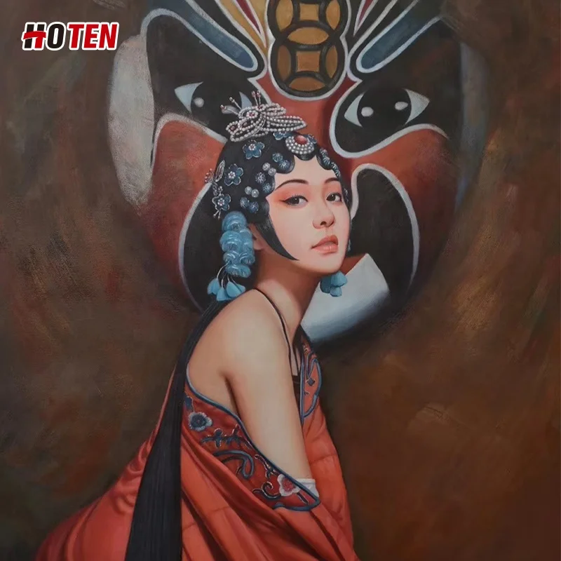 home goods hand painted oil painting art reproduction abstract canvas portrait figure palette knife custom painting