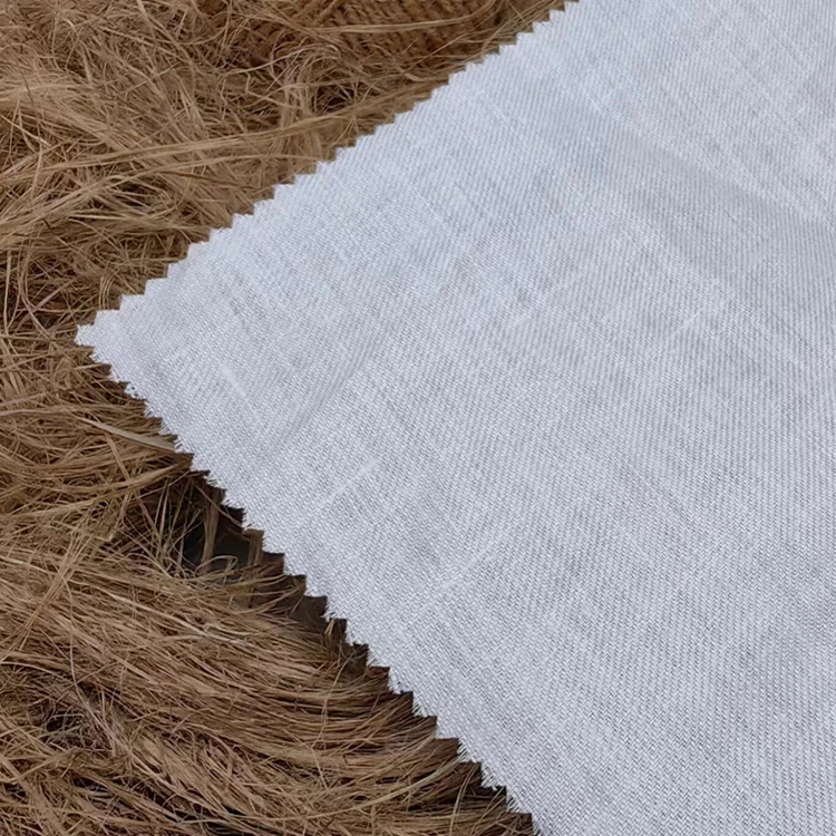 81001-- Eco-friendly wholesale 100% hemp light weight woven plain dyed hemp fabric for clothing