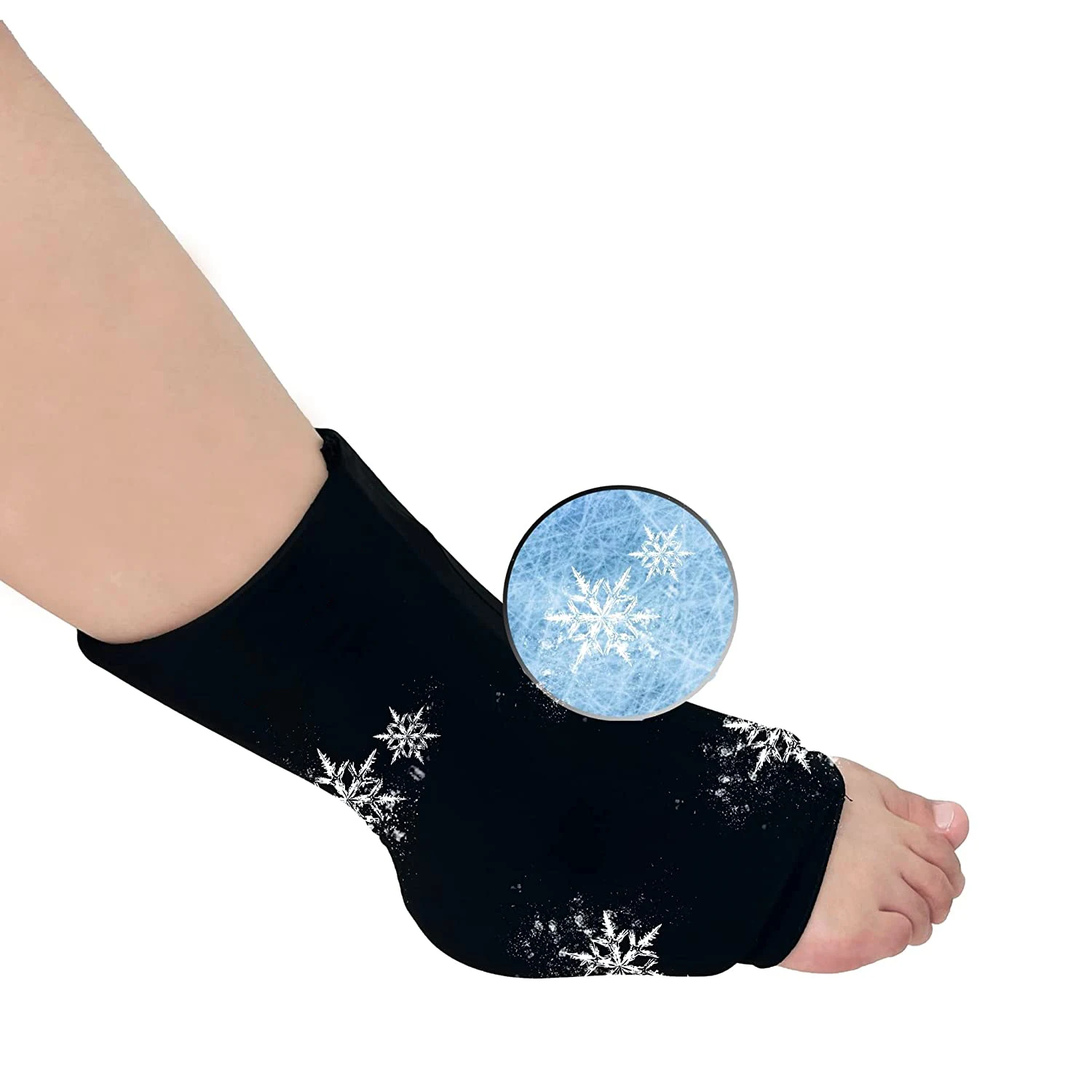 Reusable custom skin-friendly non-toxic hot&cold foot sock breathable microwave ice&heat feet pack massager
