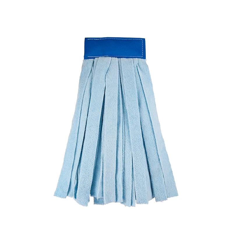 Custom commercial floor mop colour coded cleaning tools microfiber terry wet mop with reusable head refill for wet mopping