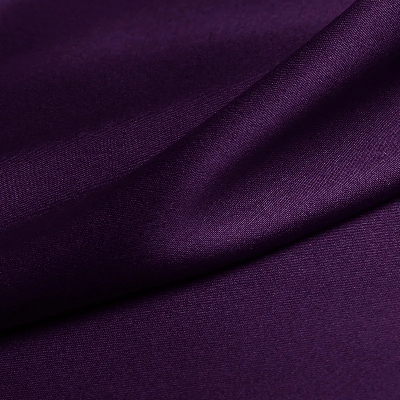 100% mulberry Silk Fabric 19mm silk satin fabric 114cm width NO.53 color deep purple