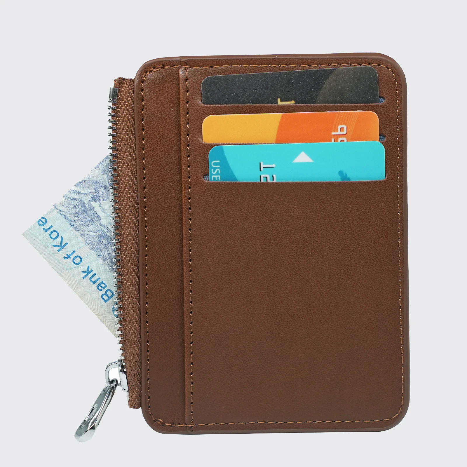 Wallet Credit Multi-Card Bag Fashion PU Function Zipper Ultra-Thin Organizer Case Student Women Coin Purse