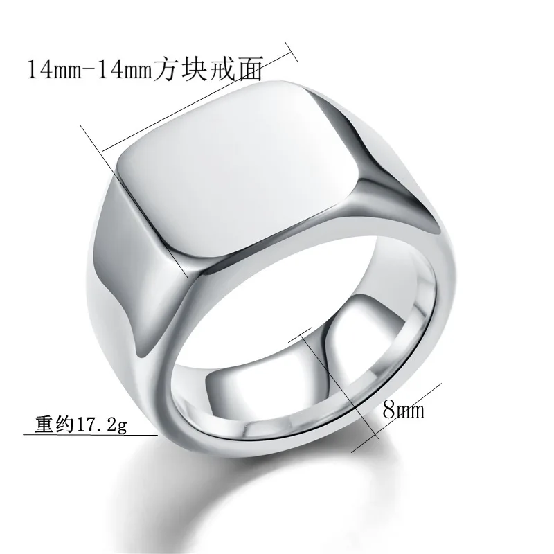 Fashion Stainless Steel Blank Mens 18K Gold Plated Rings Custom Man Ring Amazon New Men Engrave Stainless Steel Ring Wholesale
