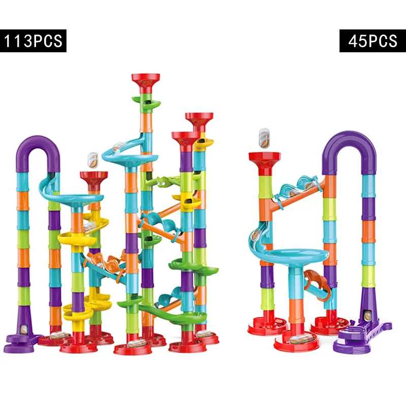 Hot selling Marble Run Toy Set 142 pcs Pack Educational Toys For Kids Marble Run Building Blocks