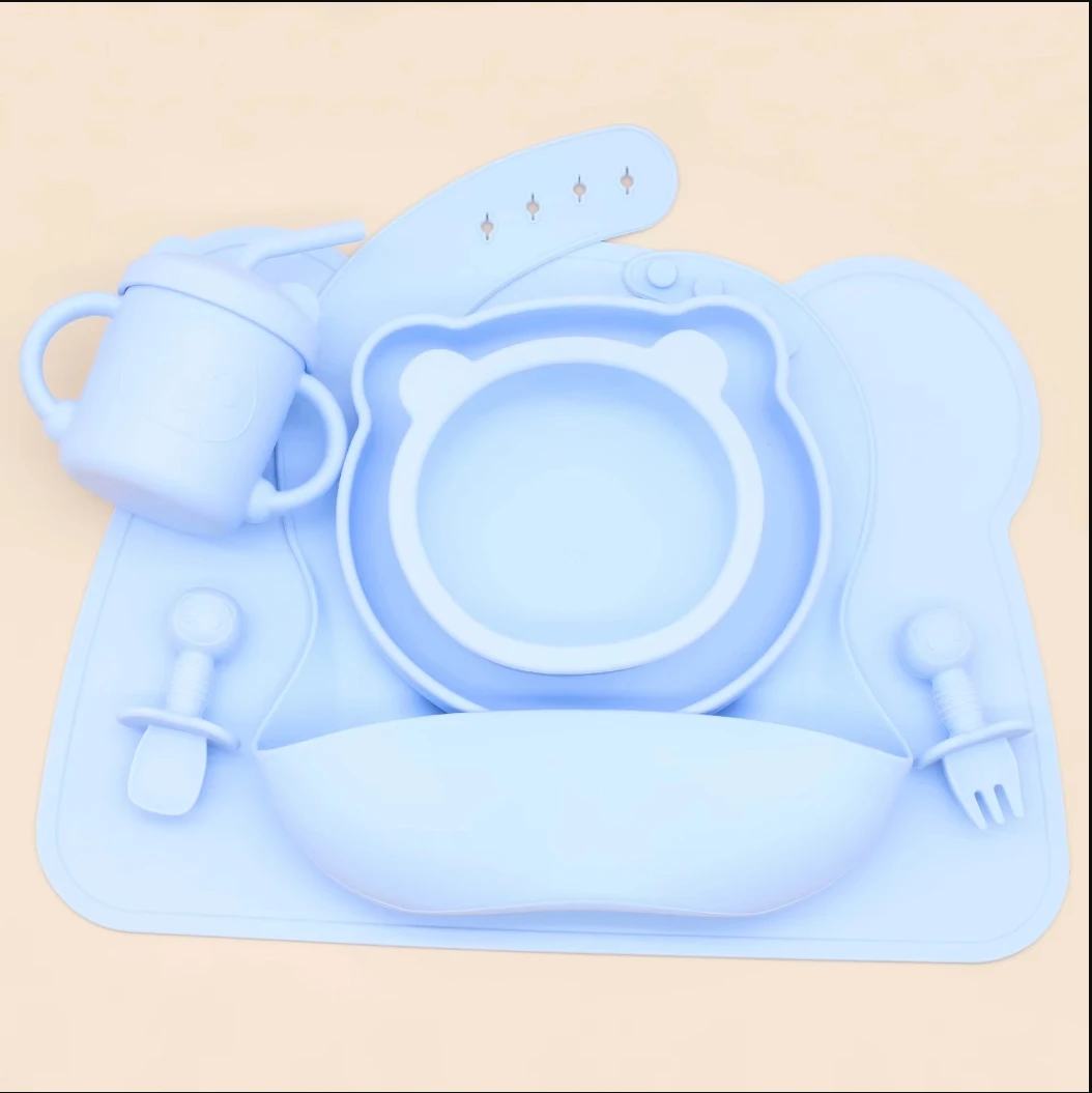 Bulk Buy Dishwasher Safe Baby Silicone Dinnerware Set Wholesale Custom Branding Fast Shipping Worldwide Stores