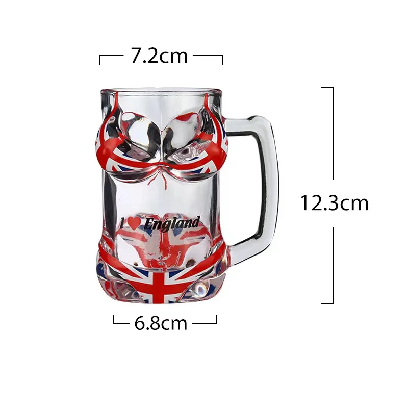 300ml Modern Sexy Body Shot Glass Mug with Handle High-End Wine Glass for Parties Boxed Drinkware for Beer and Wine