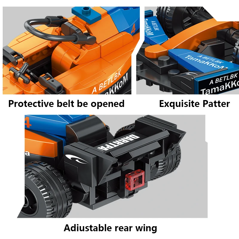 13014 MJI модель MOC пластиковая Сборка DIY F1 игрушечный автомобиль роскошный конструктор Набор кубиков детская развивающая игрушка