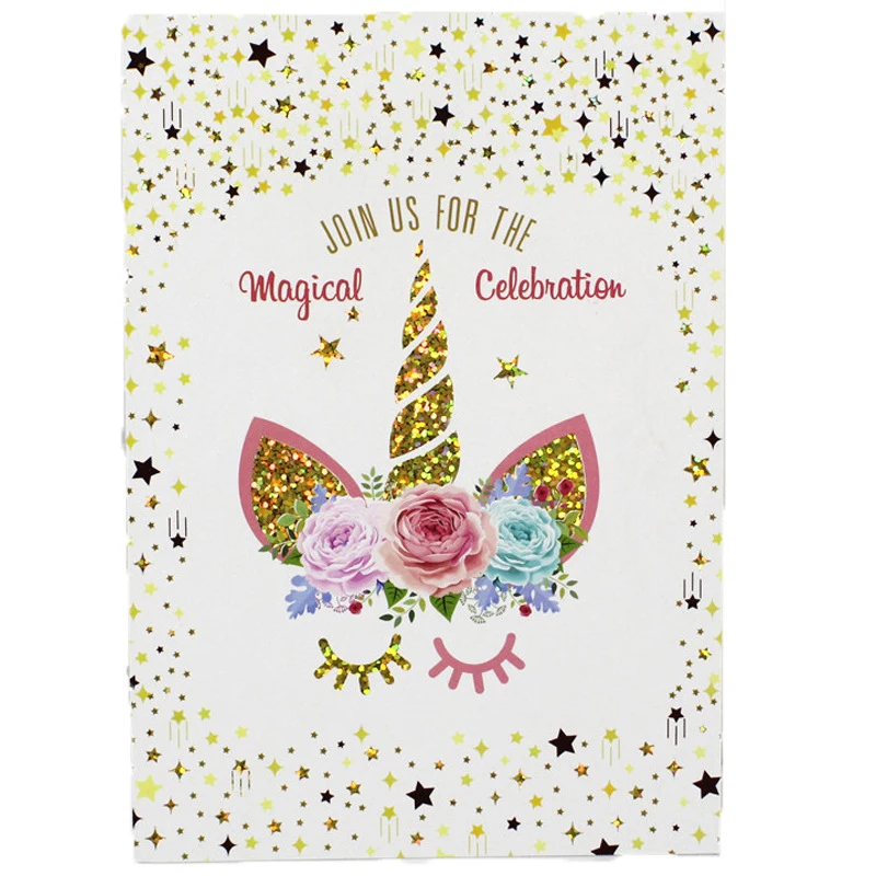 Factory Manufacturer of Customized Handmade 3D Gold Foil Decorative Pink Folded Valentine Greeting Card with Envelope