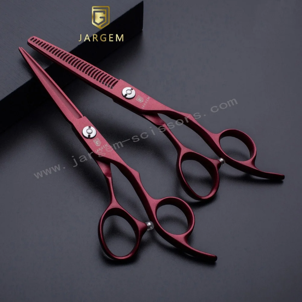 Black coated hairdressing scissors top selling 6.0 inch hair scissors set
