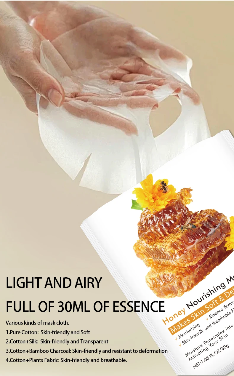 vegan natural Hydrating Aloe vera korean skin care products Cucumber sheet mask vitamin c honey moisturizing vitamin c mask