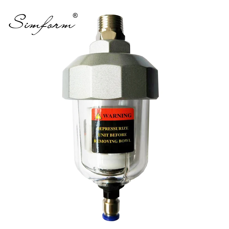 Water level visible condensate automatic drain valve for compressed air filter or dryer
