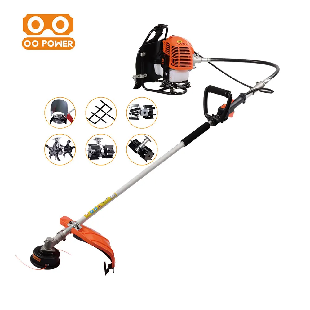 HUSTIL Backpack BG520 1.4kw Gasoline Backpack Brush Cutter 52cc
