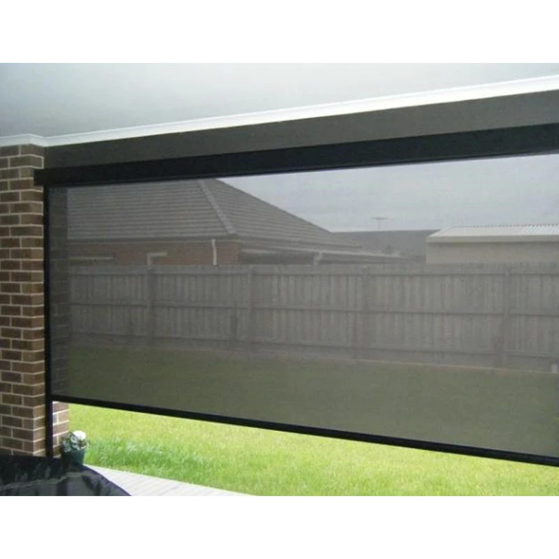 Motorized Patio Electric Blinds For Outside Patio Side Track Motorized House Screens Zip Screen Outdoor Blinds
