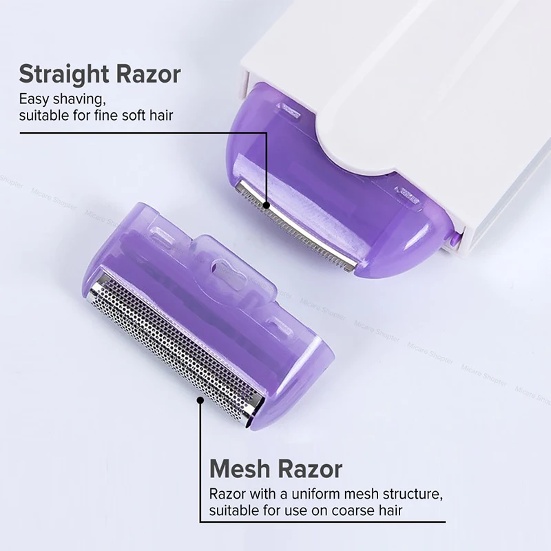 Electric Hair Razor For Men Women Hair Cutting Machine With Light Painless Face For Body Hair Remover