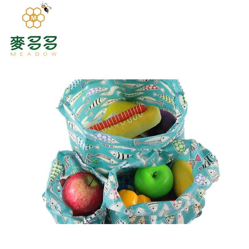 Reusable Beeswax Food Storage Wrap Sustainable No Plastic Alternative to Bowl Cover Waxed Cotton Cloth for Sandwich Wrapping