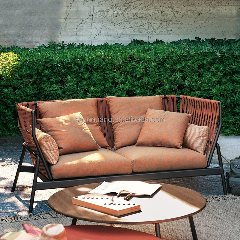 Good quality aluminium waterproof garden cushion outdoor furniture sets customized seater Patio lounge garden sofa