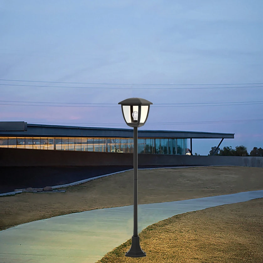 P4061 Plastic Garden lantern pole lighting outdoor post gate lamp garden post light