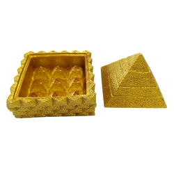 Liontin Пирамида фэншуй энергия ОРГОН Квантовая скалярная счастливая оргонит пирамиды золотой на