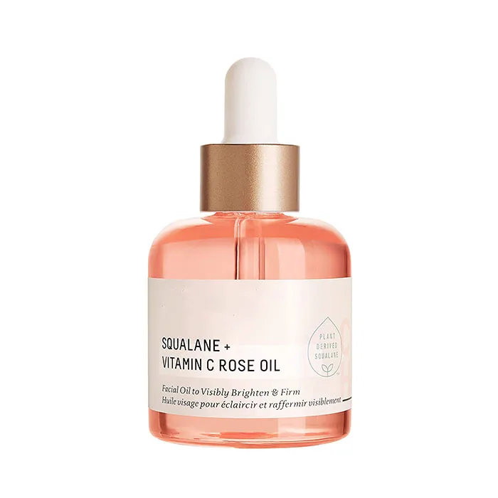 Oem Private Label Natural Brighten & Hydrates & Firming Vitamin C Rose Facial Oil Without Paraben For Women Dry Skin