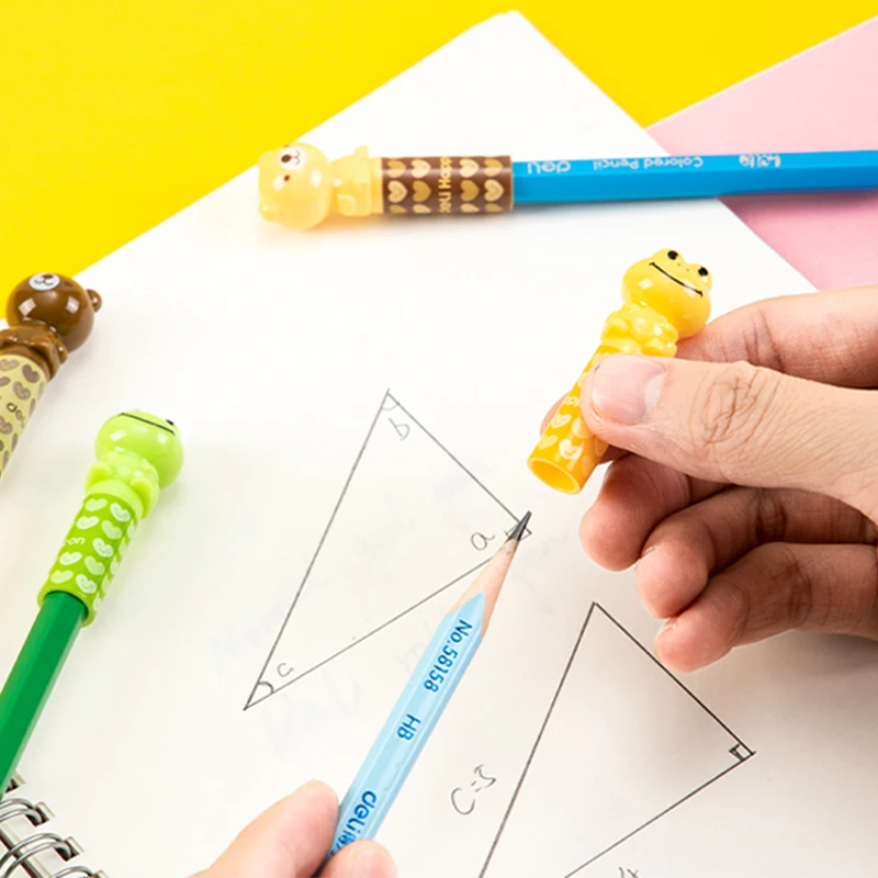 Pencil Cap Holder 4pcs Frog Extender Holder Set New Classroom Prize School Student