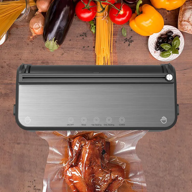 Stainless Steel Vacuum Packing Machine With Kitchen Digital Scale And Food Vacuum Bags Rolls For Vacuum Packaging And Sous Vide